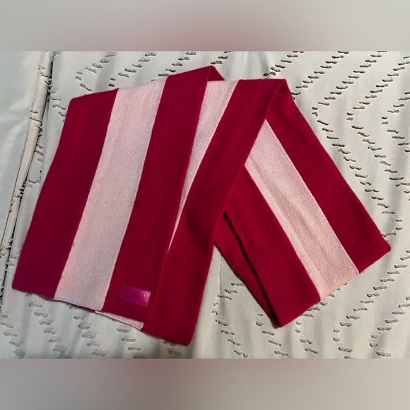 Coach Accessories - Coach Hot & Light Pink Striped Scarf